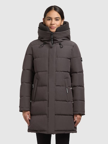 khujo Зимно палто 'Kelsi' в сиво: отпред