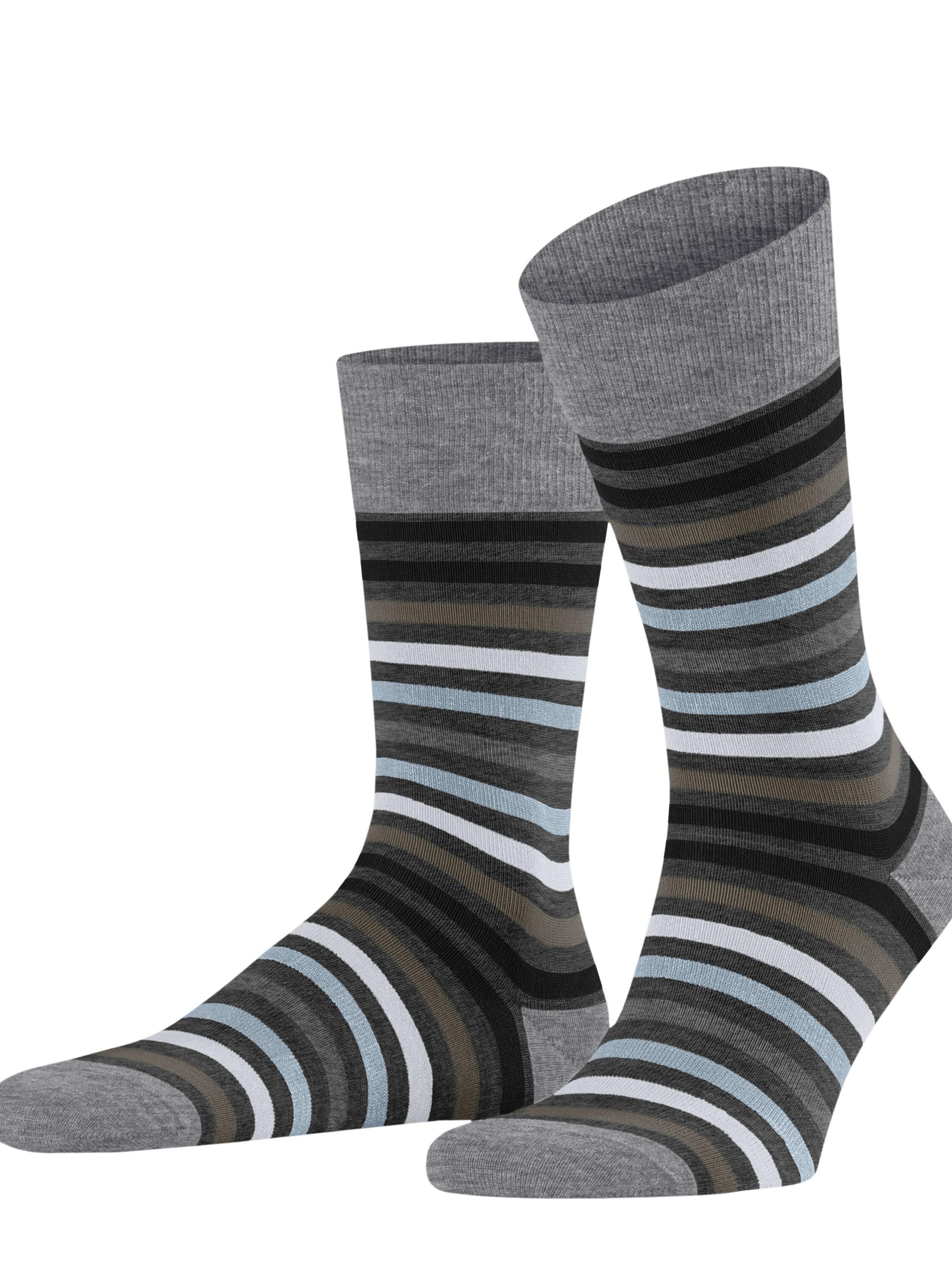 FALKE Socks 'Tinted Stripe' in Black: front