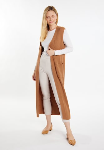 Gilet in maglia 'Teylon' di usha WHITE LABEL in marrone