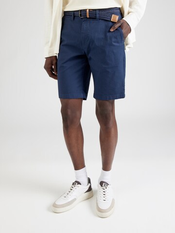 INDICODE JEANS Слим Брюки-чинос 'Book' в Синий: спереди