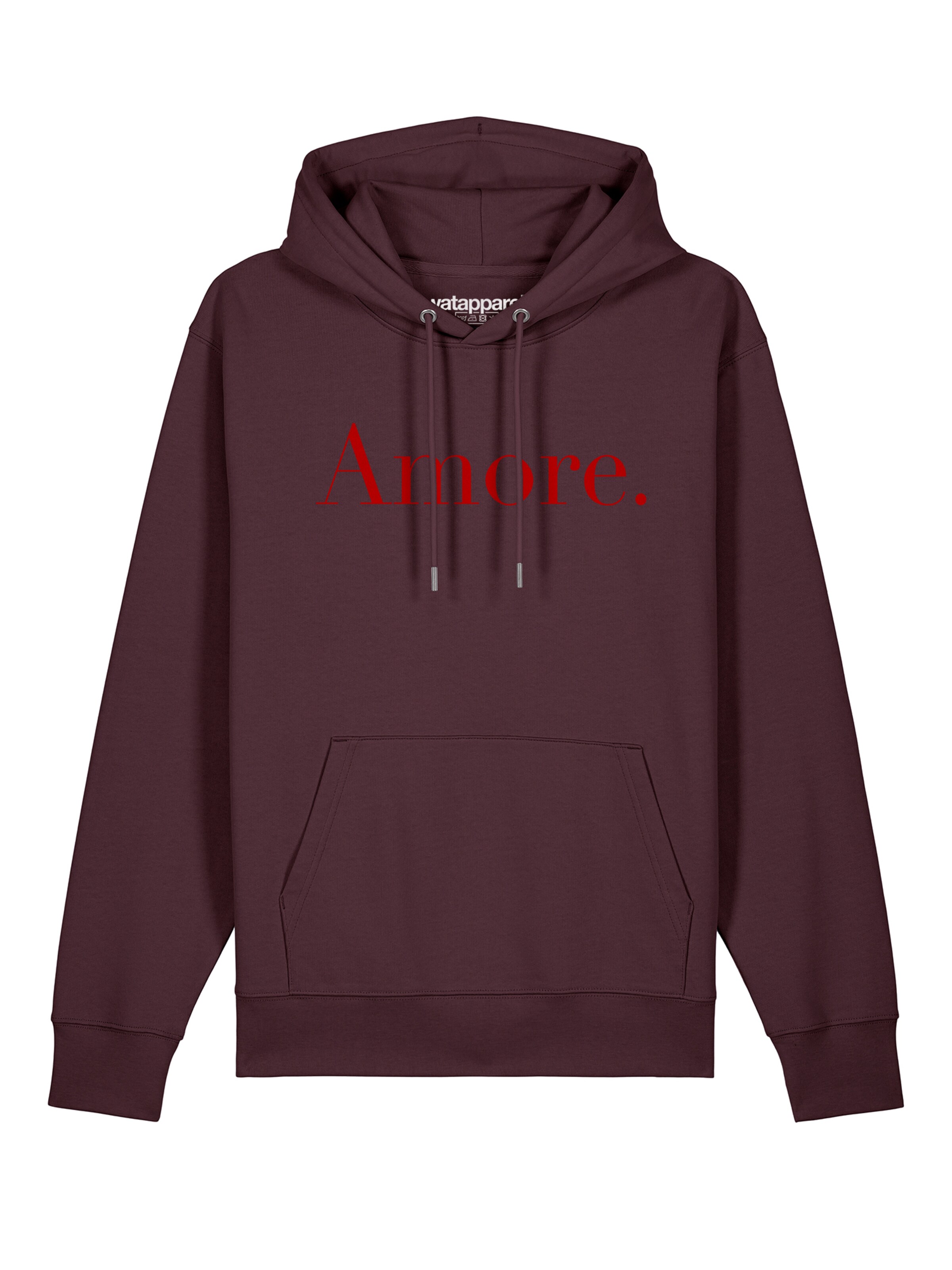 Felpa ' Amore ' di Watapparel in marrone: frontale
