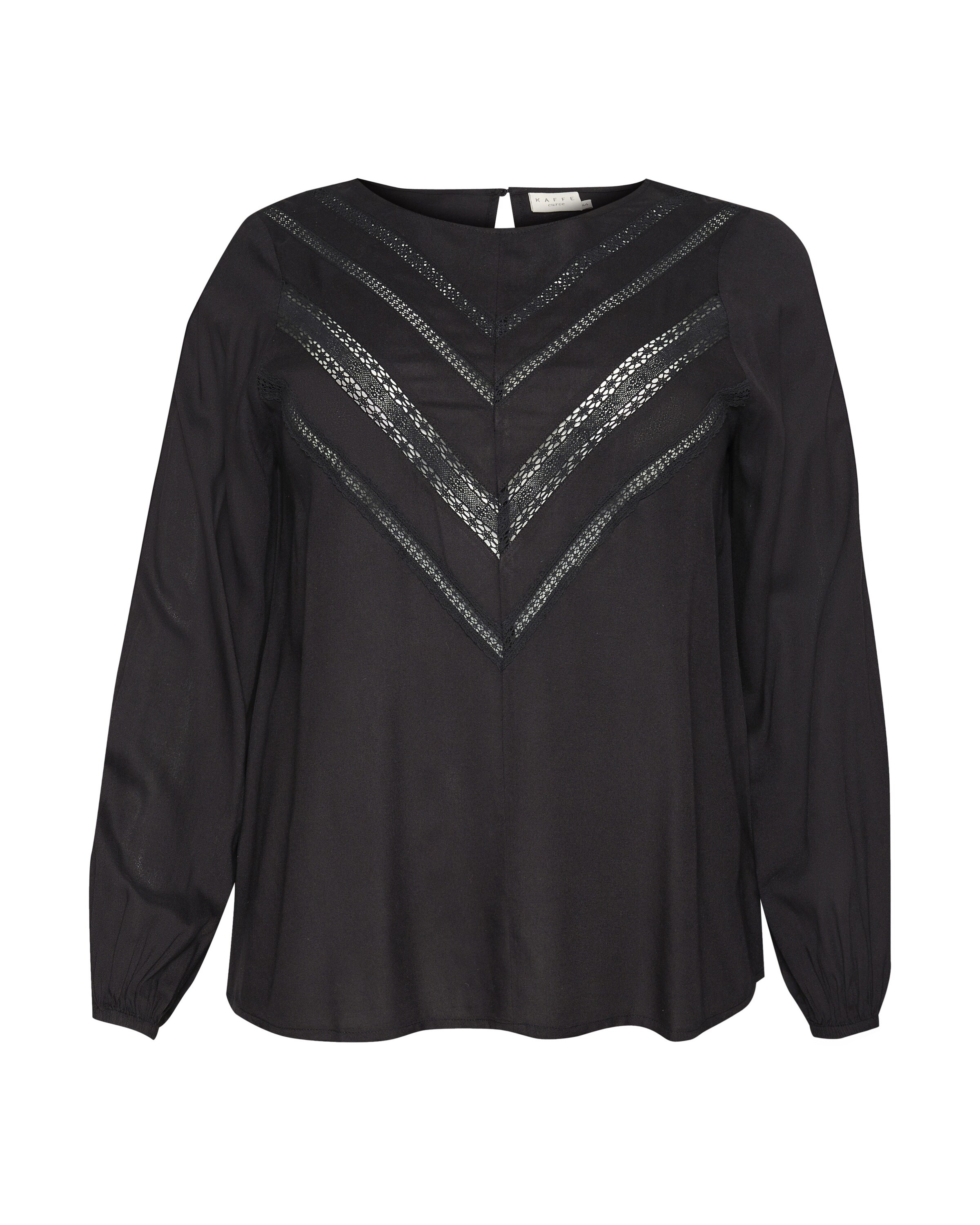 KAFFE CURVE Blúzka 'Celina' - Čierna: predná strana