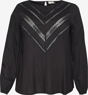 Bluză 'Celina' de la KAFFE CURVE pe negru: față