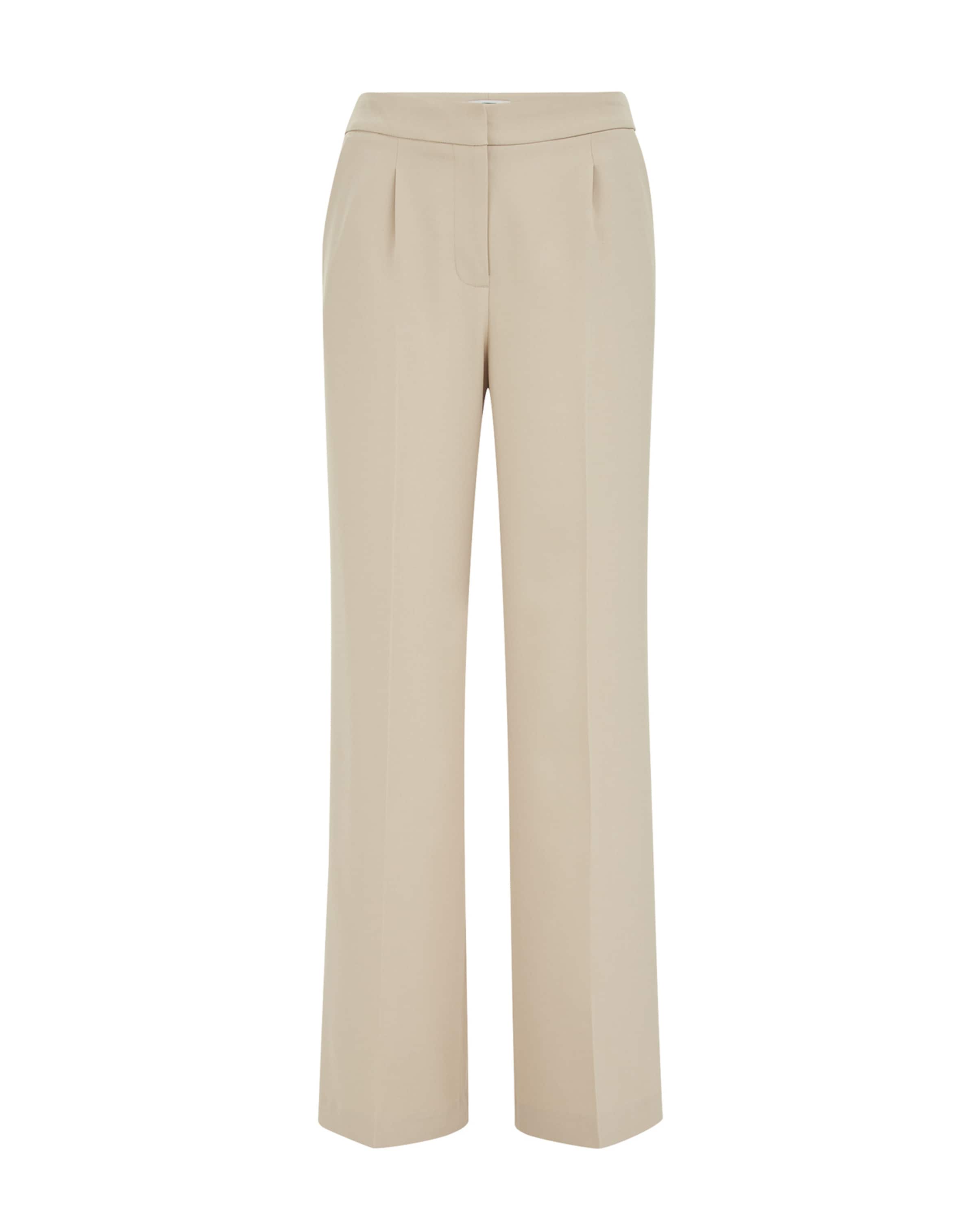 WE Fashion Regular Veckad byxa i beige: framsida