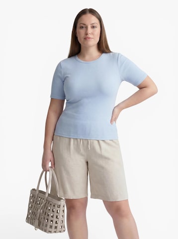 Tricou 'CARVAL' de la ONLY Carmakoma pe albastru: față