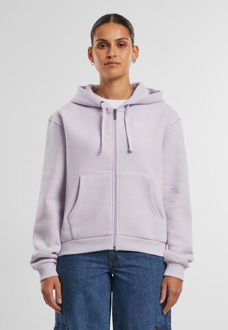 Karl Kani Zip-Up Hoodie in Purple: front