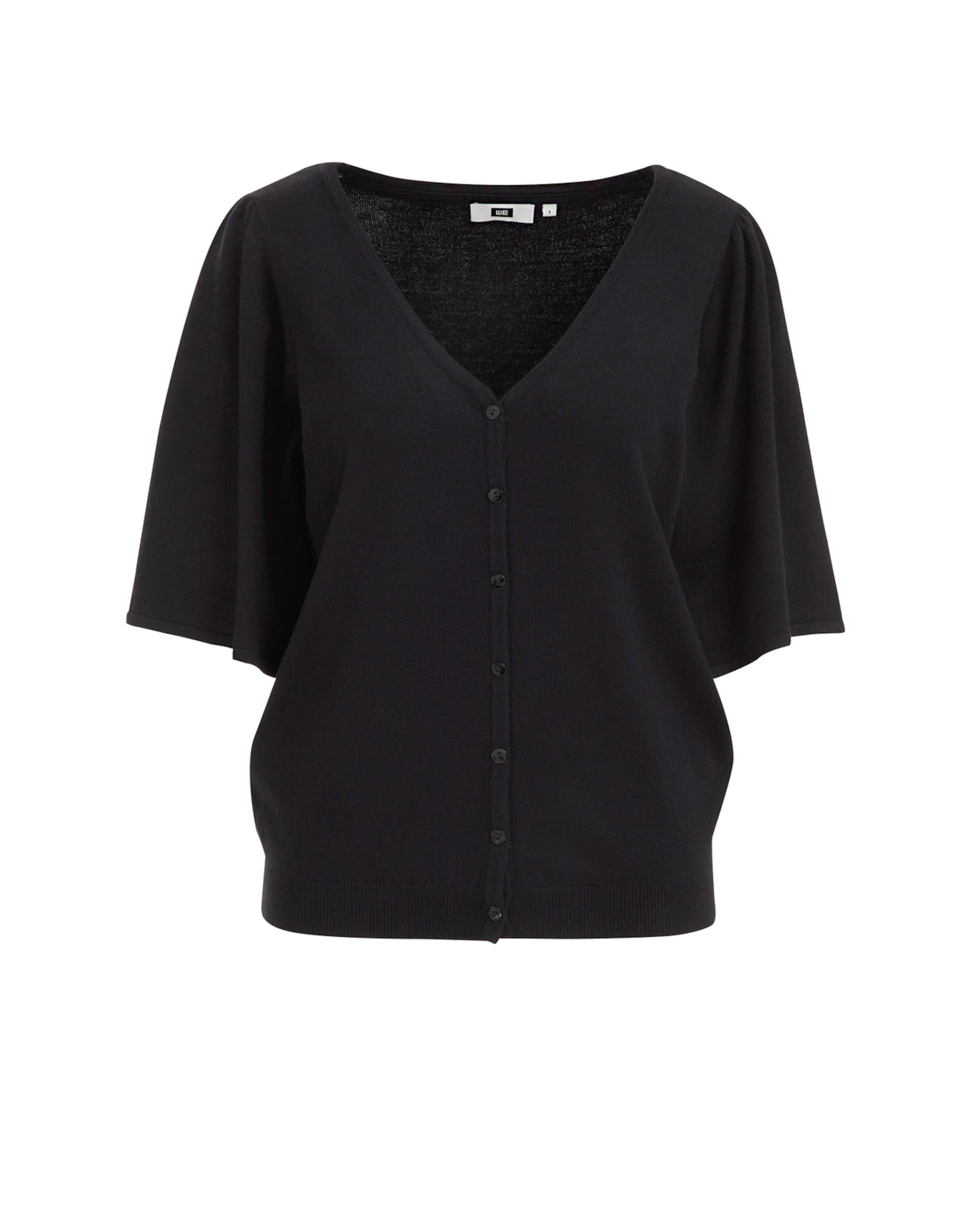 Geacă tricotată de la WE Fashion pe negru: față