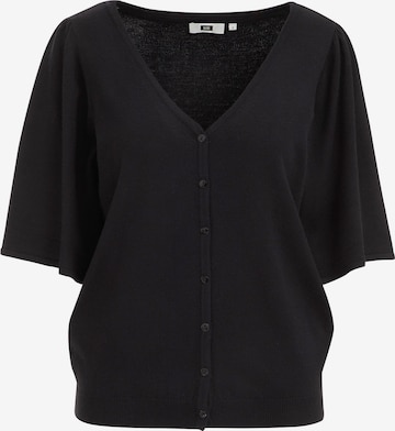 WE FashionKardigan - crna boja: prednji dio