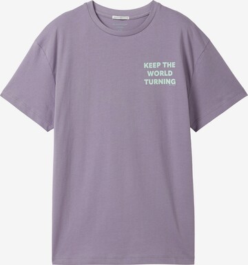 T-Shirt TOM TAILOR en violet : devant