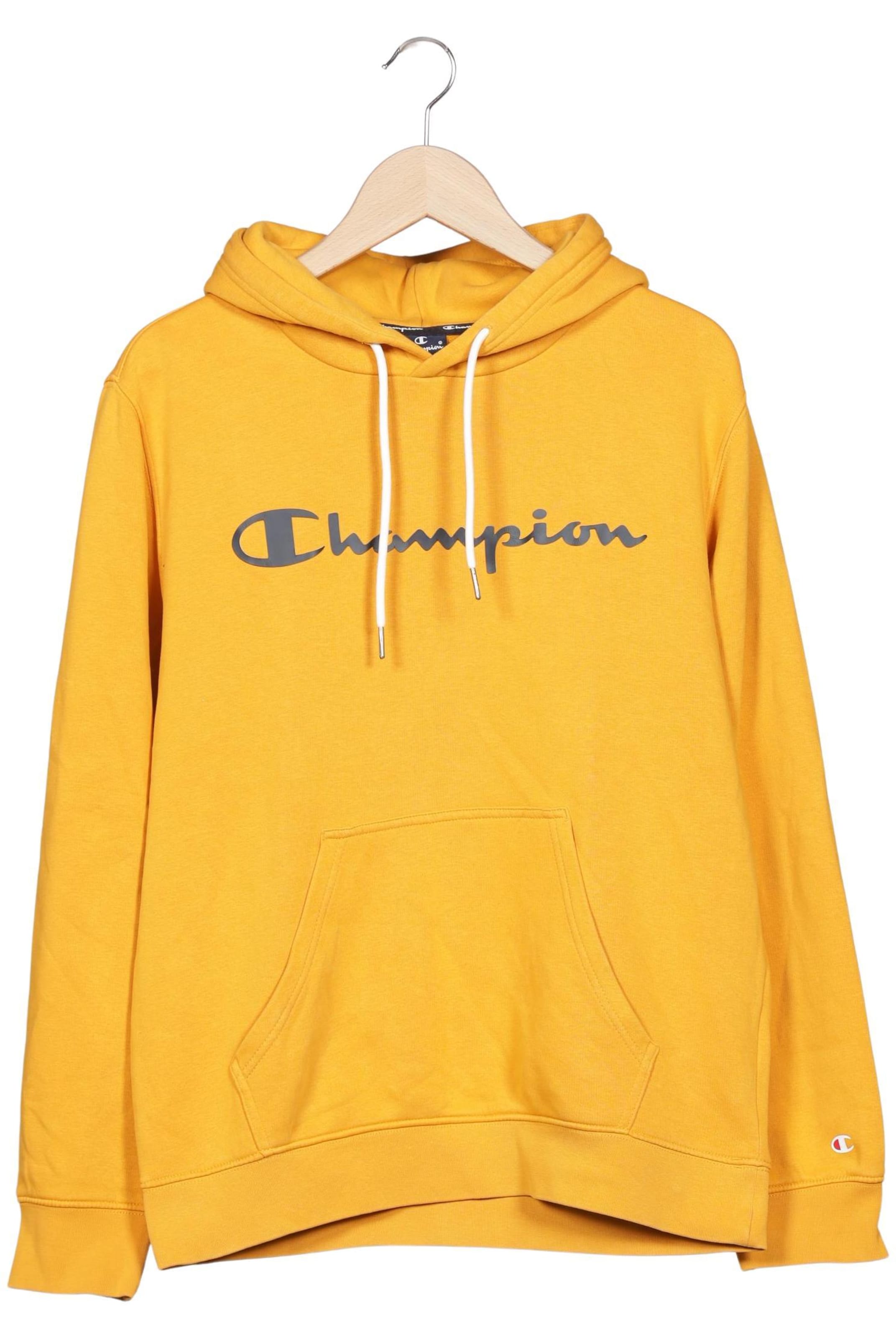 Champion Authentic Athletic Apparel Sweatshirt & Zip-Up Hoodie in M in Yellow: front