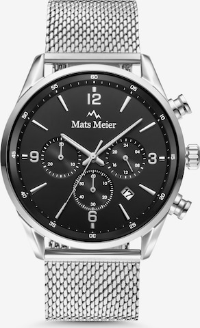 Montre à affichage analogique Mats Meier en argent : devant