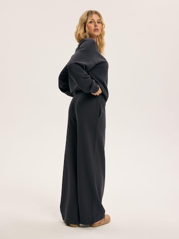 ESOTIQ Wide leg Pants 'Snug' in Grey