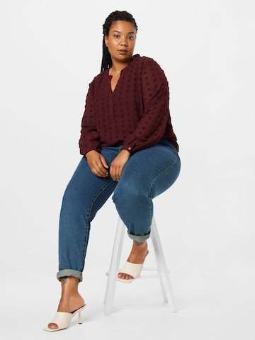 ABOUT YOU Curvy Blouse 'Galina' in Brown