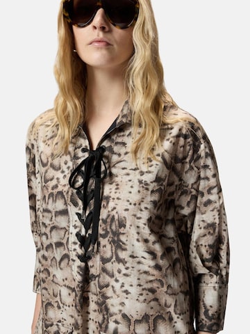 Abito 'PINKO AGRA ABITO POPELINE STAMPA SNAKE ABITO' di PINKO in beige