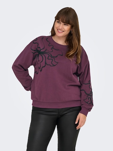 ONLY Carmakoma Sweatshirt 'CARODESSA' i lilla: forside