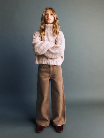 MANGO KIDS Wide Leg Jeans 'Victoria' in Braun: Vorderseite