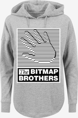 F4NT4STIC Sweatshirt 'Bitmap Bros' in Grey: front