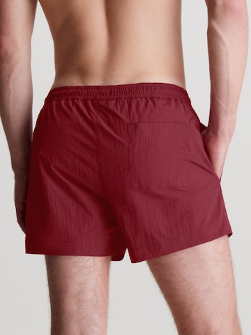 Calvin Klein Swimwear Board Shorts in Red