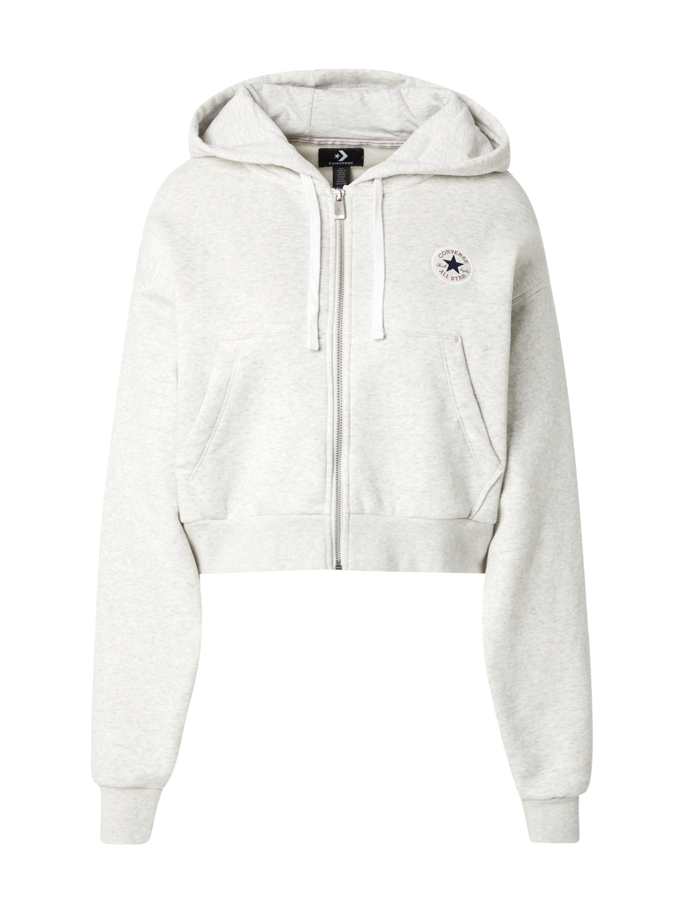 CONVERSE Sweat jacket 'Blooming' in Beige: front