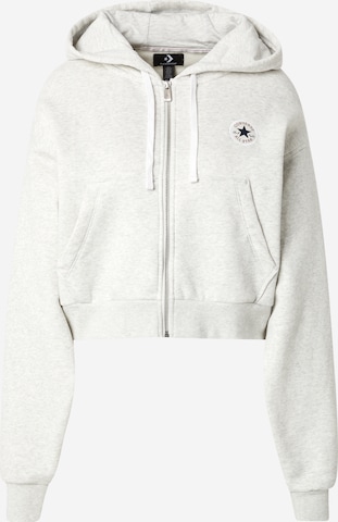 CONVERSE Sweatjacke 'Blooming' in Beige: Vorderseite