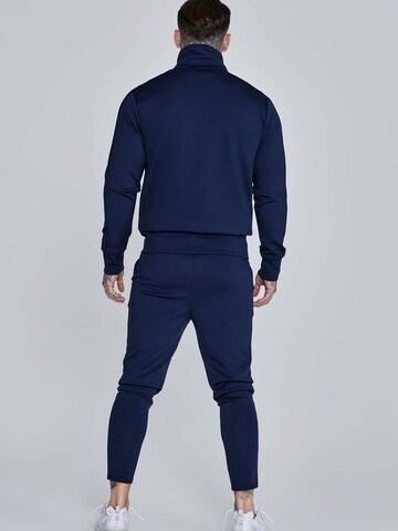 SikSilk Zip-Up Hoodie 'Essentials Poly Track Top' in Blue