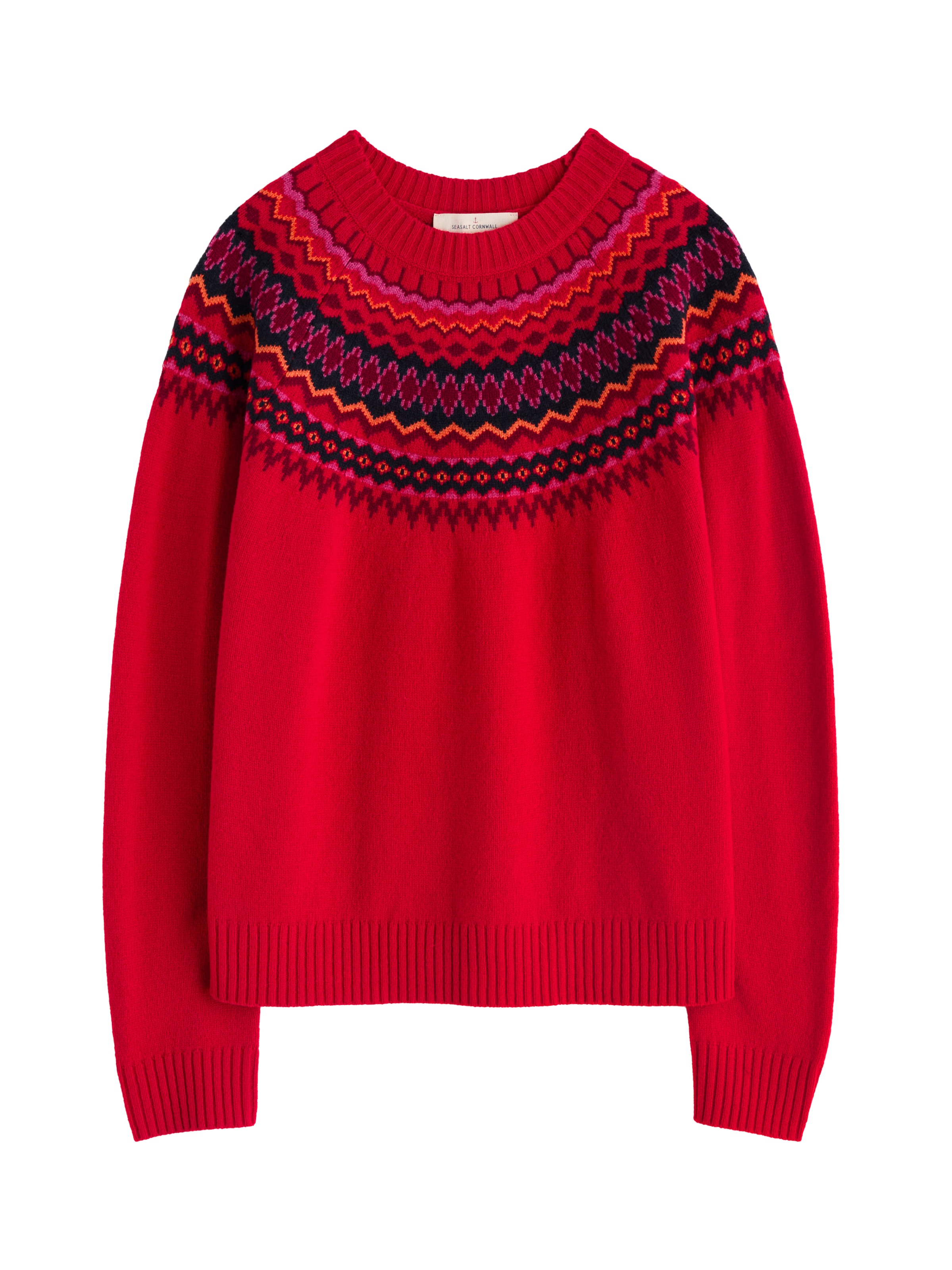 Seasalt Cornwall Pullover ' Gurnard's Head' ' i rød: forside