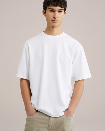 T-Shirt WE Fashion en blanc : devant