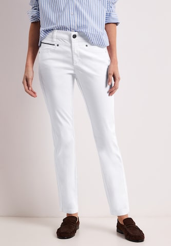 STREET ONE Slimfit Hose in Weiß