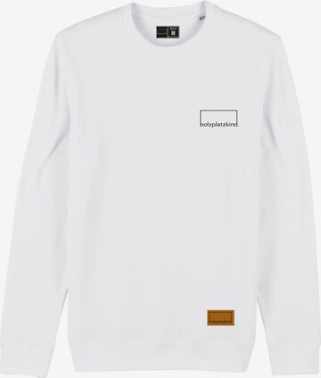 Bolzplatzkind Sweatshirt in White: front