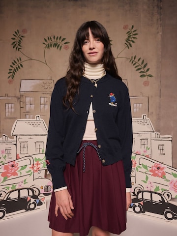 Cath Kidston - Casaco de malha 'Paddington' em azul: frente