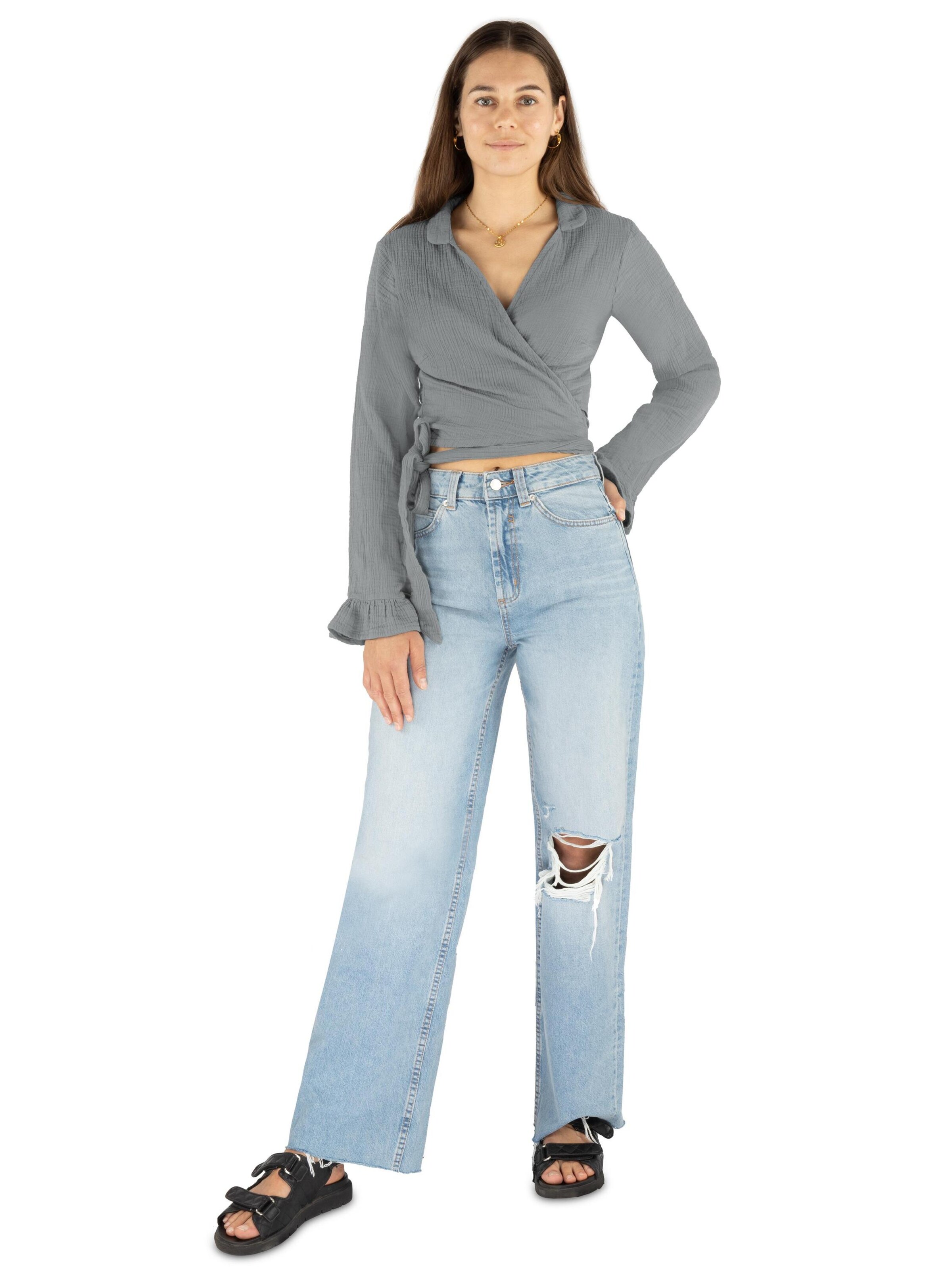 Janice Blouse ' Chalandri ' in Grijs