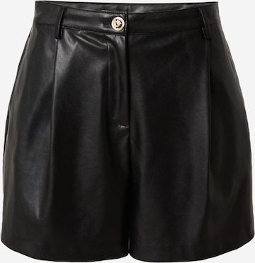 PINKO Regular Pleat-Front Pants in Black: front