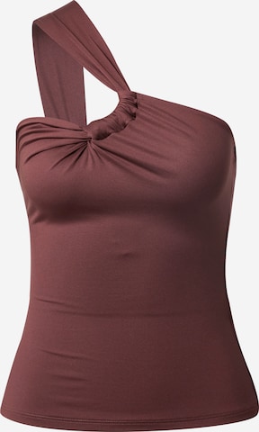 Abercrombie & Fitch Top - barna: elől