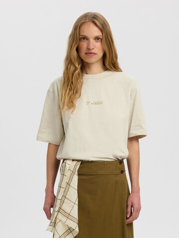 SELECTED - Camiseta en gris: frente