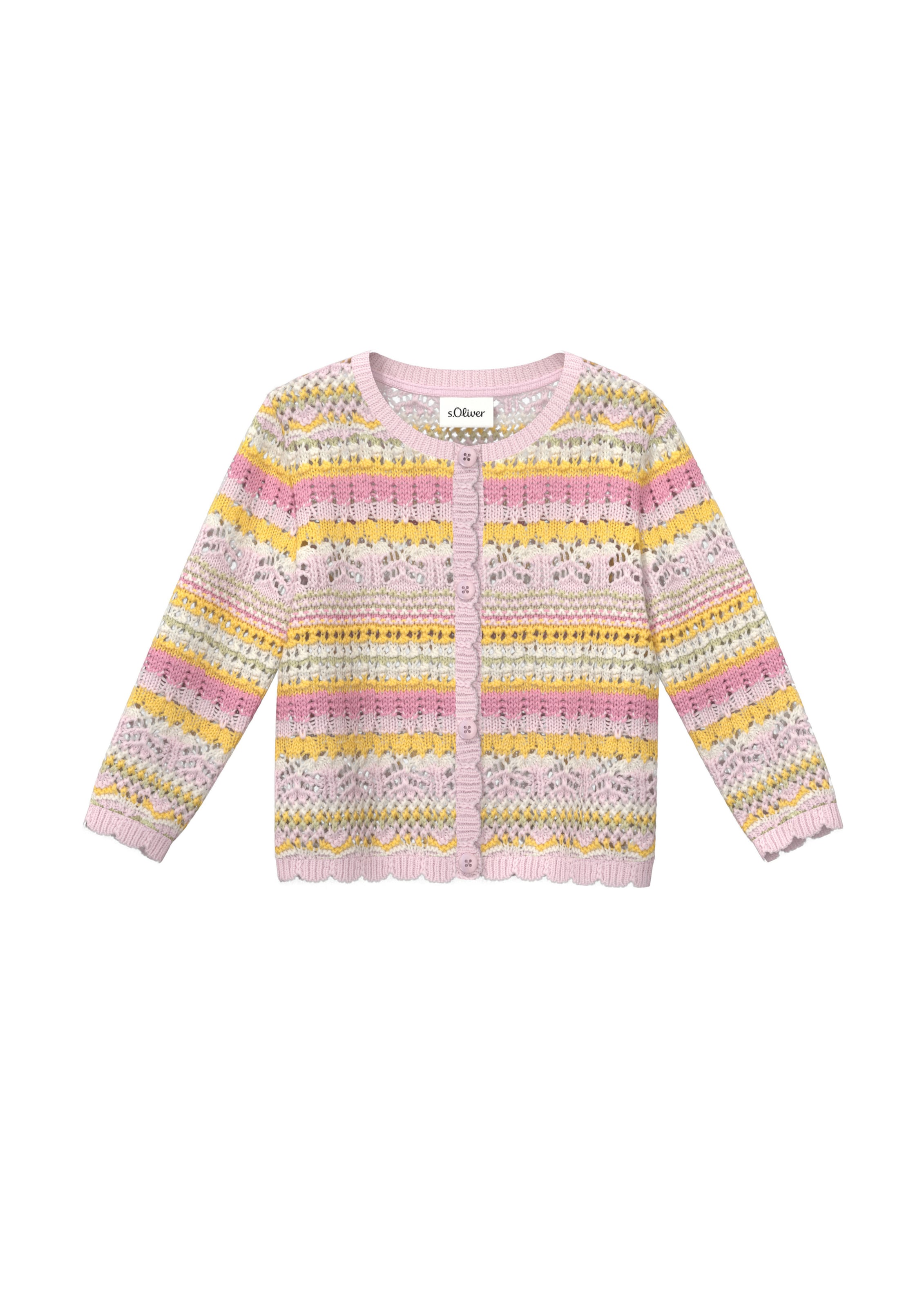 s.Oliver Gebreid vest in Roze: voorkant