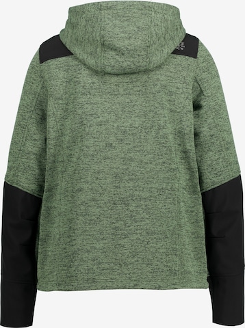 Ulla Popken Zip-Up Hoodie in Green