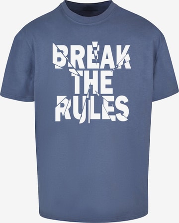 Merchcode Shirt 'Break The Rules 2' in Blauw: voorkant