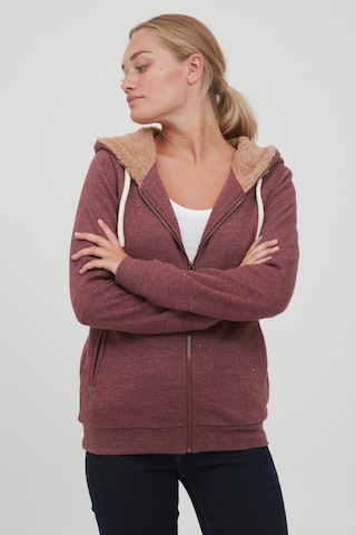 Oxmo Zip-Up Hoodie 'Vicky' in Red: front