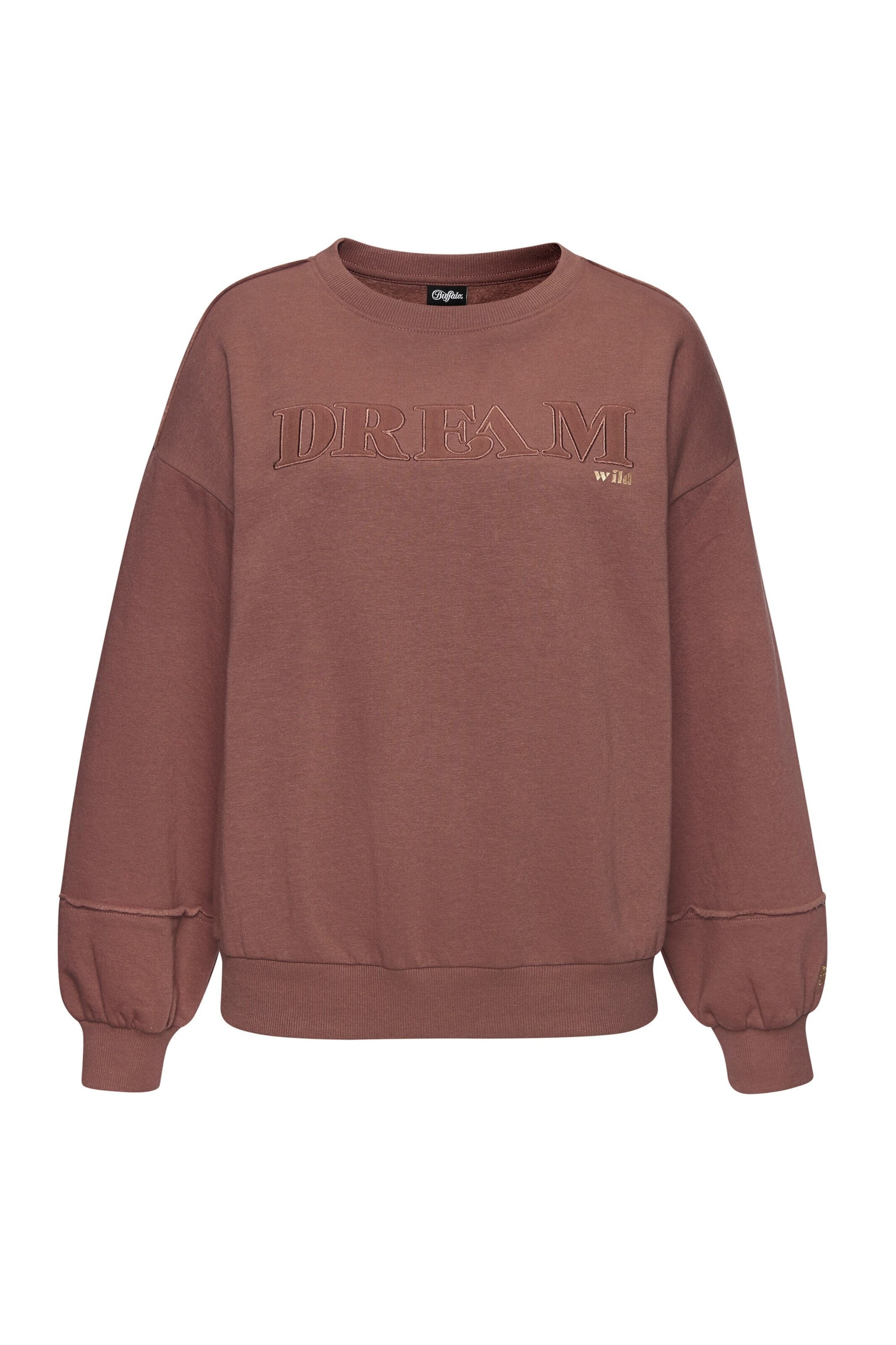 BUFFALO Sweatshirt in Bruin: voorkant
