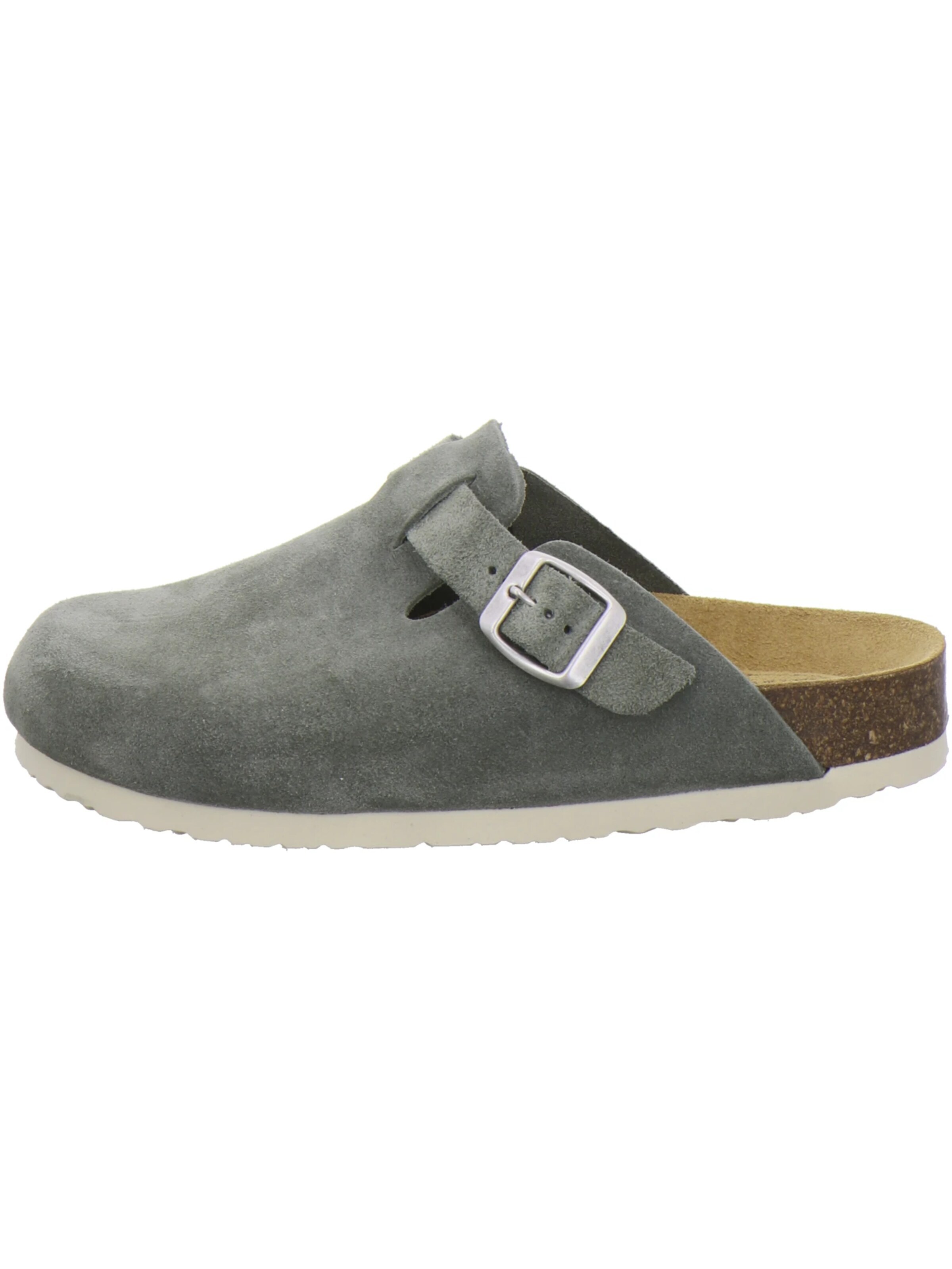 AFS-Schuhe - Zuecos 'Clogs Damen olive Veloursleder' en verde