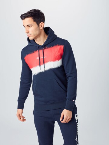 Sweat-shirt 'Hooded' Champion Authentic Athletic Apparel en bleu : devant