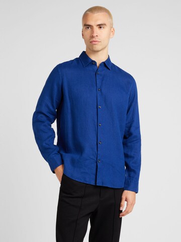 GAP Regular fit Button Up Shirt in Blue: front