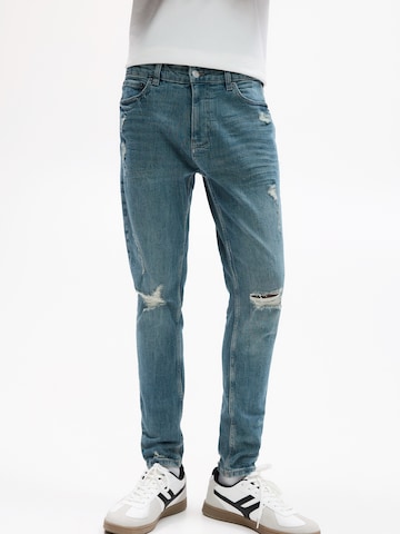 Pull&Bear Skinny Farkut värissä sininen: etupuoli