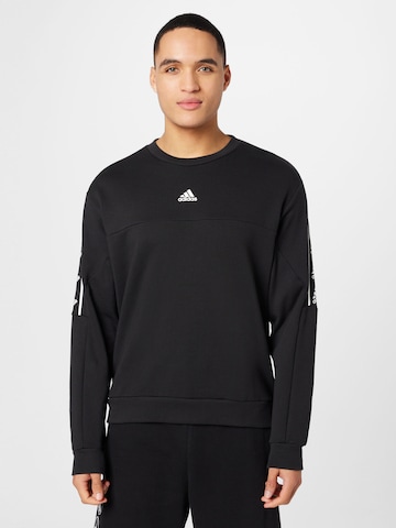 ADIDAS SPORTSWEAR Sportsweatshirt 'Brand Love' in Schwarz: predná strana