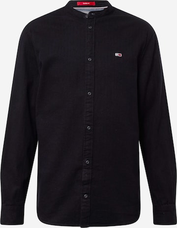 Tommy Jeans Regular Fit Hemd in Schwarz: predná strana