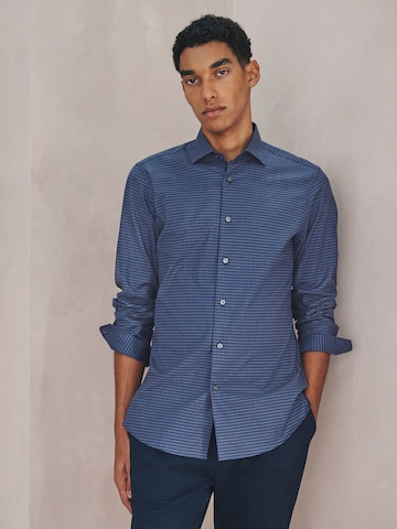 Next Slim fit Button Up Shirt in Blue: front