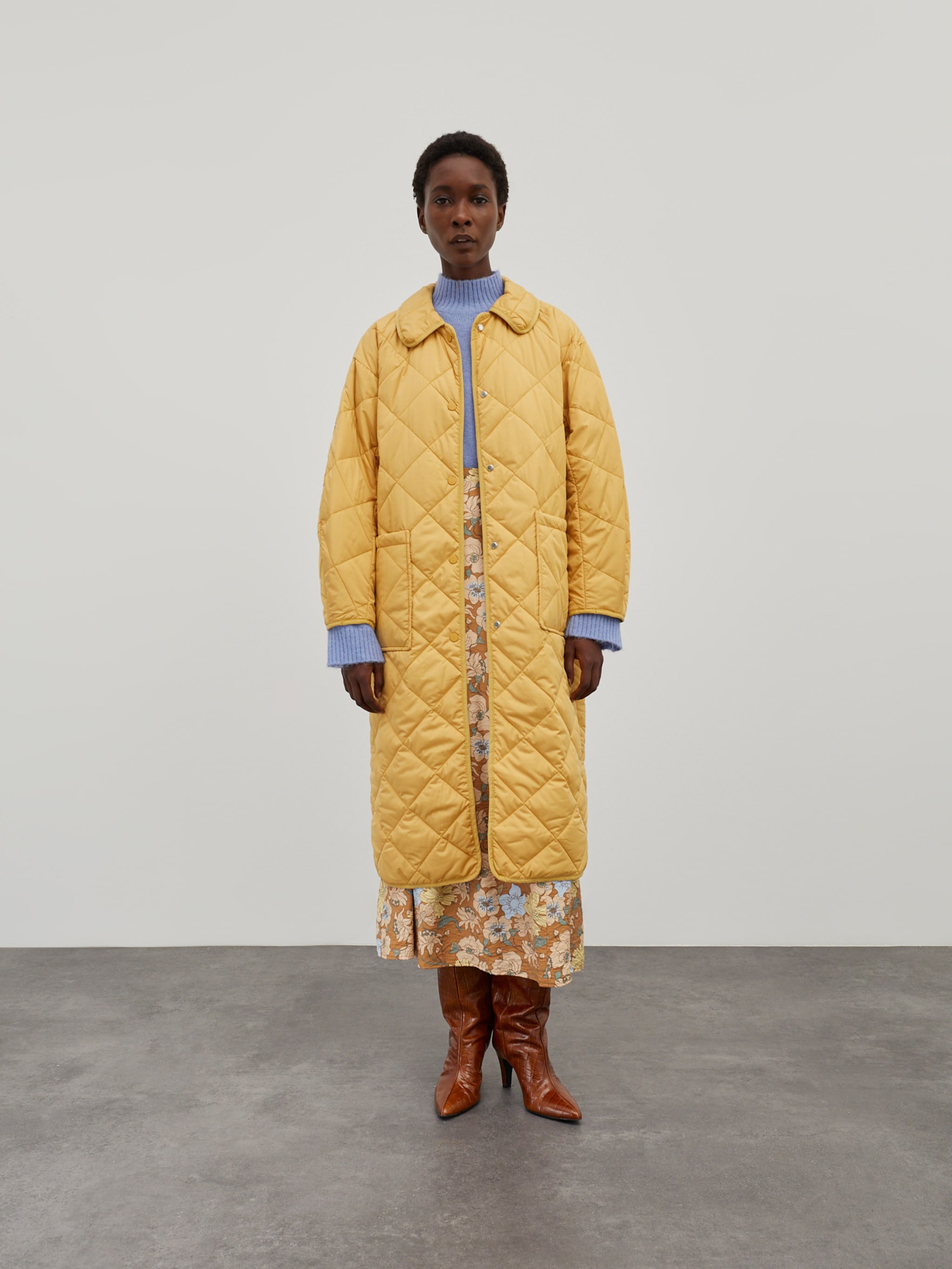EDITED Produits Manteau mi-saison 'Mallory' jaune d'or
