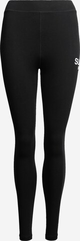 Superdry Skinny Workout Pants in Black: front