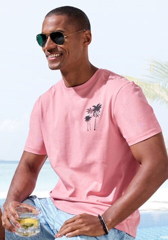 BEACH TIME T-Shirt in Pink: Vorderseite
