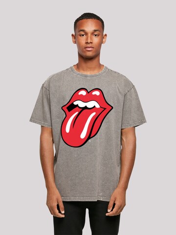 F4NT4STIC Shirt 'The Rolling Stones Classic Tongue' in Grey: front
